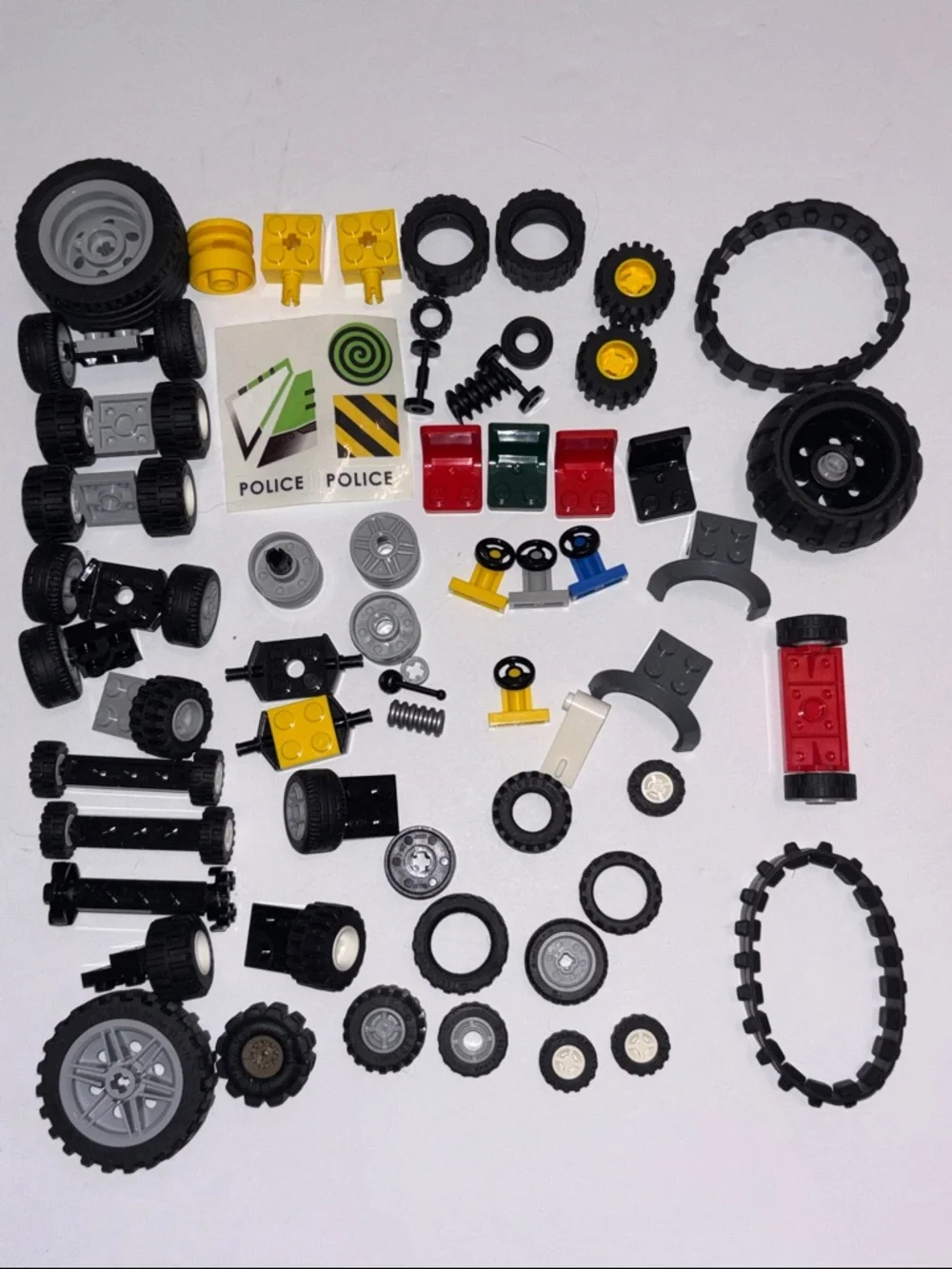 Kids Toy Vehicle Parts Mix - Black, Yellow, Red, Gray - Picture 1 of 6